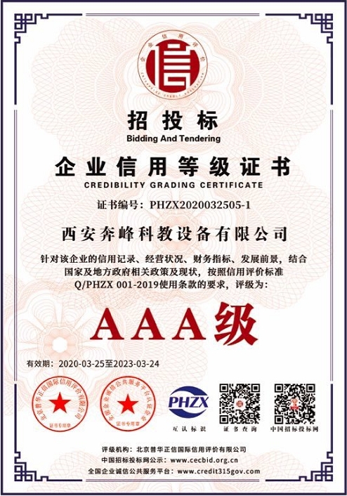 企業(yè)信用等級證書-AAA級